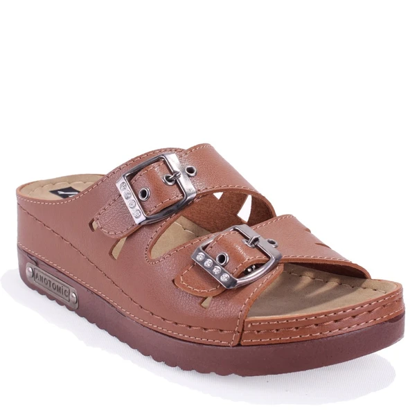 Dagoster DZA37-3001 Taba Günlük Ortopedik Kadın Terlik