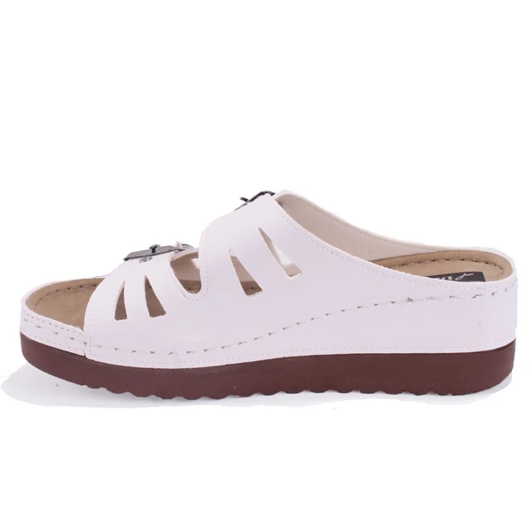 Dagoster DZA37-3001 Beyaz Günlük Ortopedik Kadın Terlik - 3