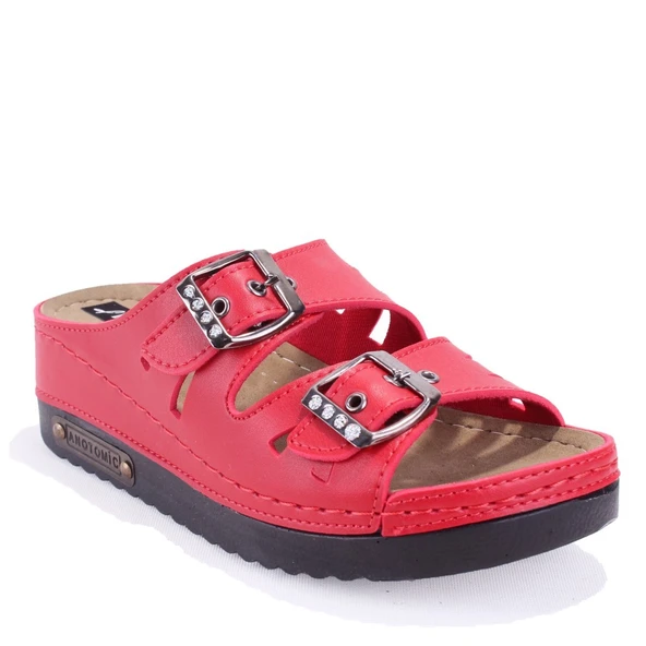 Dagoster DZA37-3001 Kırmızı Günlük Ortopedik Kadın Terlik