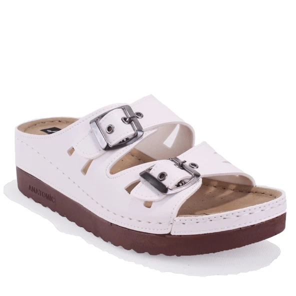 Dagoster DZA37-3001 Beyaz Günlük Ortopedik Kadın Terlik