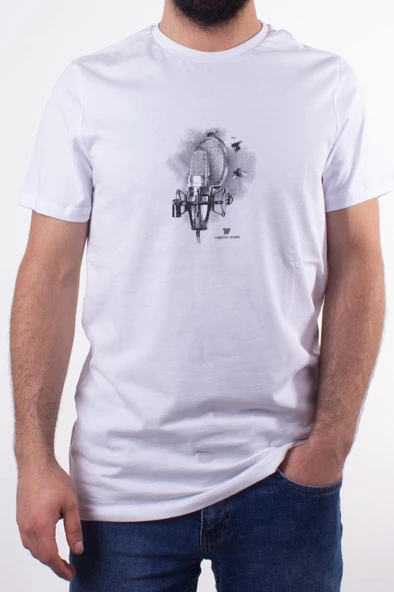 TWİSTER JEANS 2088 BEYAZ BİSİKLET YAKA ERKEK T-SHİRT - 3
