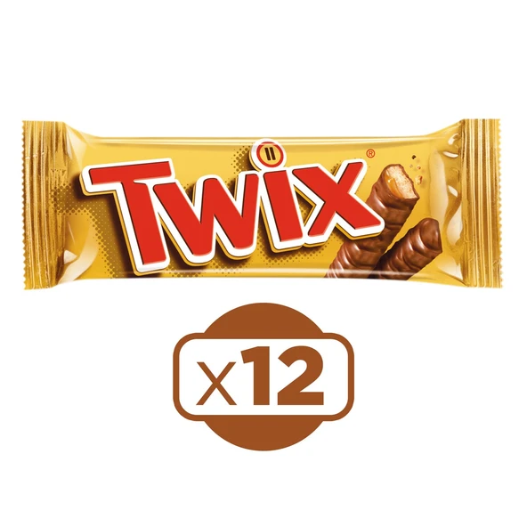 Twix Karamelli Çikolata 50 G x 12 Adet