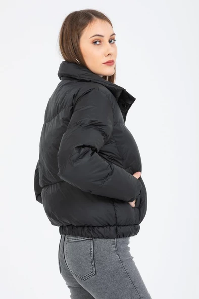 Kinetix Candy Coat Siyah Günlük Kadın Şişme Mont - 2