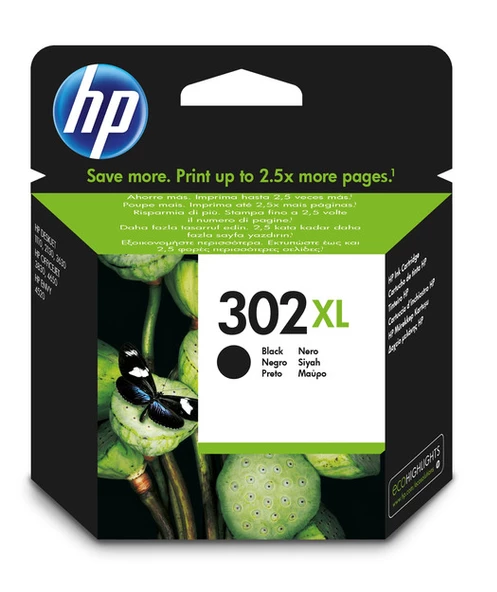 HP F6U68AE Black Mürekkep Kartuş (302XL)