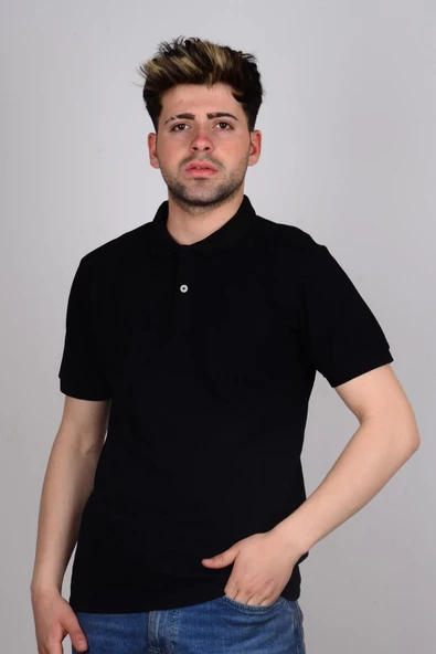 Lee L211810001 Siyah Polo Yaka Erkek T-shirt