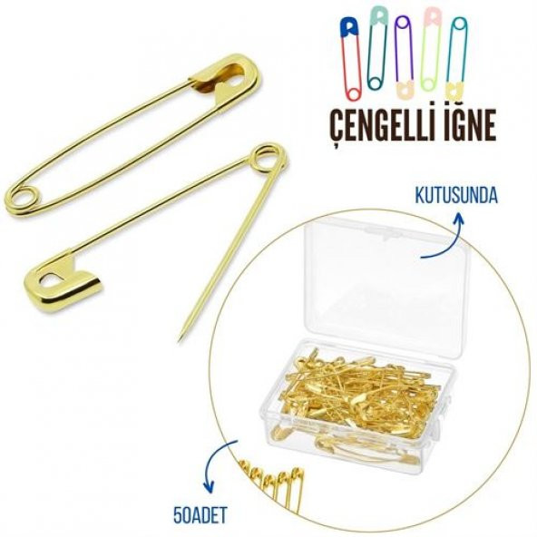 TransForMacion 50 Adet Kutulu Çengelli İğne 716898 - 2