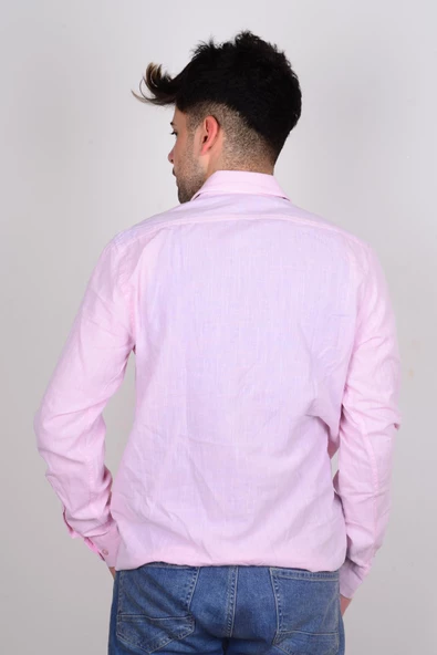 Wrangler W231039611 Pembe Uzun Kollu Erkek Gömlek - 3