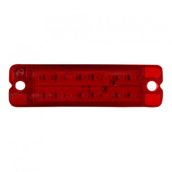 12 VOLT 18 LEDLİ YAN MARKER LED LAMBA DORSE KAMYON KIRMIZI 10 ADET - 2