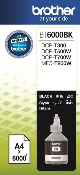 BROTHER 6.000 Sayfa Sıvı Siyah Kartus BT6000BK - Resim 3