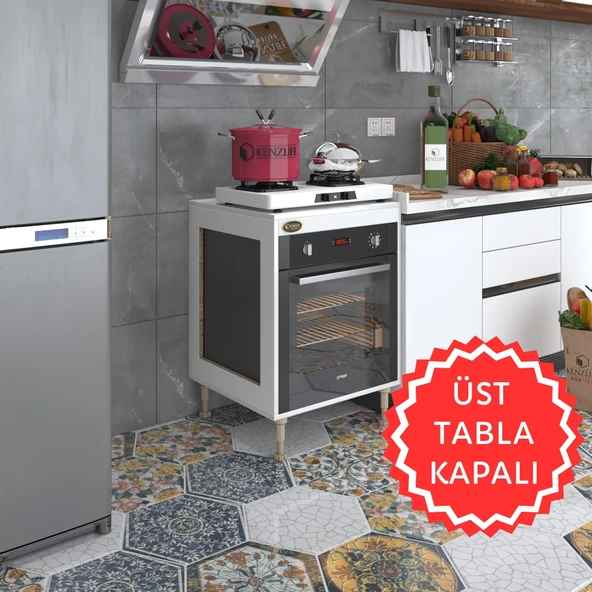 Kenzlife ankastre modülü kabini esena mono3 byz 89-81*60*56 fırın ocak dolabı ayarlı ayaklı üstü kapalı