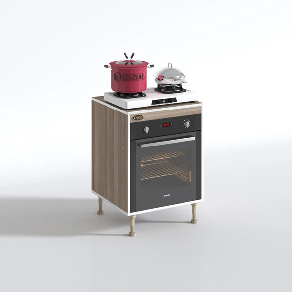 Kenzlife ankastre modülü kabini pança tantra crd 89-81*60*56 fırın ocak dolabı ayarlı ayaklı üstü kapalı - Resim 2