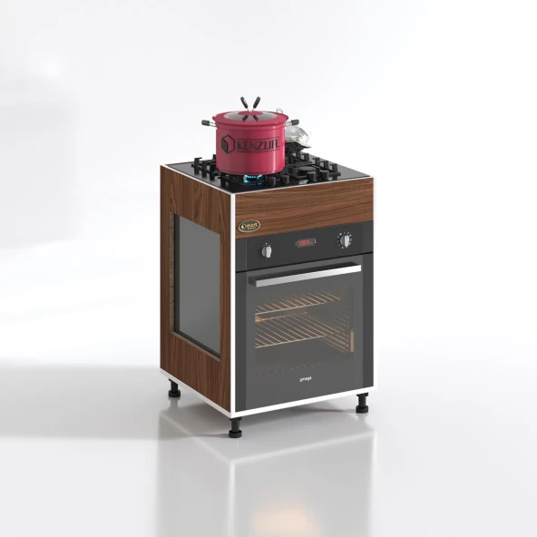 Kenzlife ankastre modülü kabini haya busa3 cvz 85*60*56 fırın ocak dolabı ayarlı ayaklı üstten - Resim 2