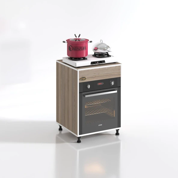Kenzlife ankastre modülü kabini kalimera crd 85*60*56 fırın ocak dolabı ayarlı ayaklı üstü kapalı - Resim 2