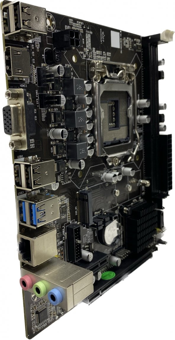 Turbox B75(H61) Sata Ddr3 1600MHz Usb 3.0 Vga Hdmi Ses Lan 1155P