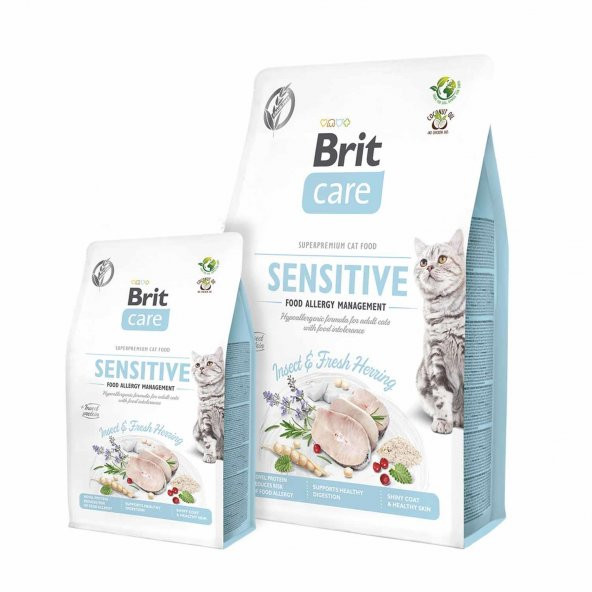 Brit Care Sensitive Hypo-Allergenic Böcek Proteinli Tahılsız Yetişkin Kedi Maması 7 KG