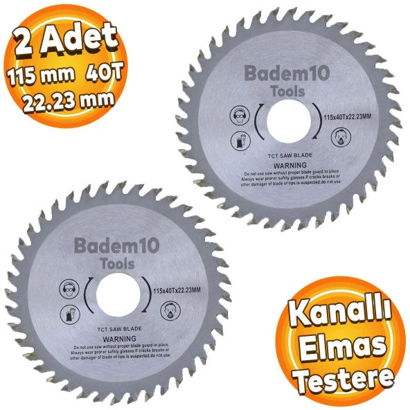 Testere Spiral Ağaç Ahşap Sunta Kesme Testeresi 115 mm 40 Diş (2 ADET)