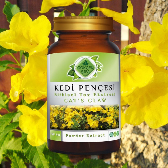 Kedi Pençesi Toz Ekstresi (Uncaria tomentosa)100 gr. Cam Kavanoz - 3