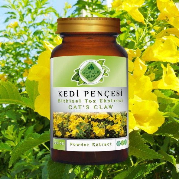 Kedi Pençesi Toz Ekstresi (Uncaria tomentosa)100 gr. Cam Kavanoz - 4