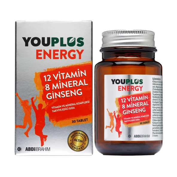 Youplus Energy Vitamin Mineral Kompleksi 30 Tablet ürün görseli