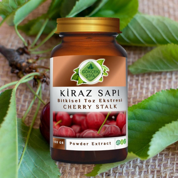 Kiraz Sapı Toz Ekstresi 100 gr. Cam Kavanoz - 2