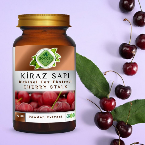 Kiraz Sapı Toz Ekstresi 100 gr. Cam Kavanoz - 5