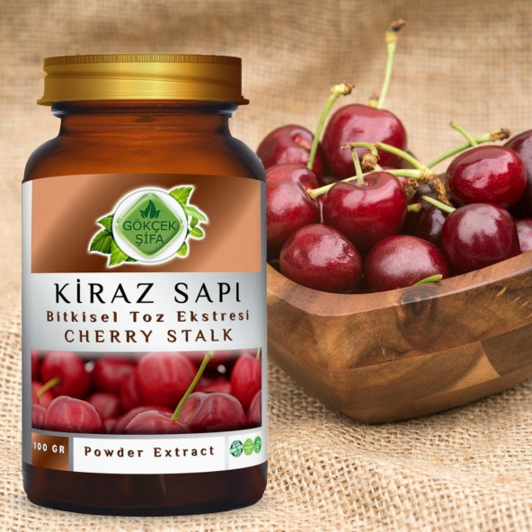 Kiraz Sapı Toz Ekstresi 100 gr. Cam Kavanoz - 8