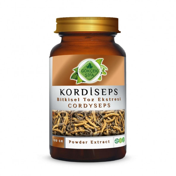 Kordisep Toz Ekstresi Cordyceps sinensis100 gr Cam Kavanoz