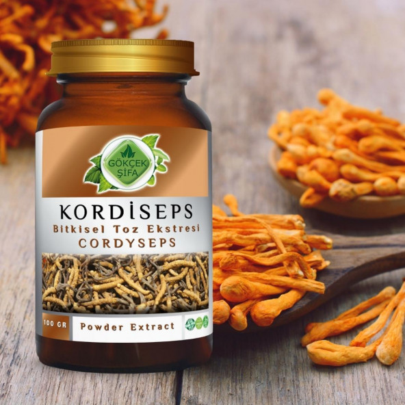 Kordisep Toz Ekstresi Cordyceps sinensis100 gr Cam Kavanoz - 4