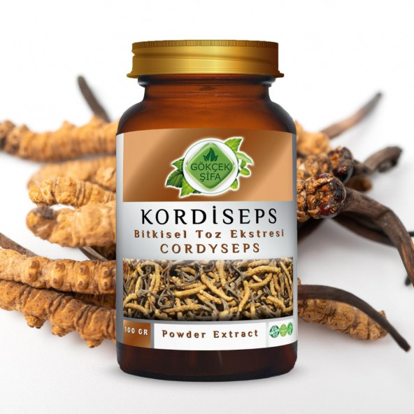 Kordisep Toz Ekstresi Cordyceps sinensis100 gr Cam Kavanoz - 5