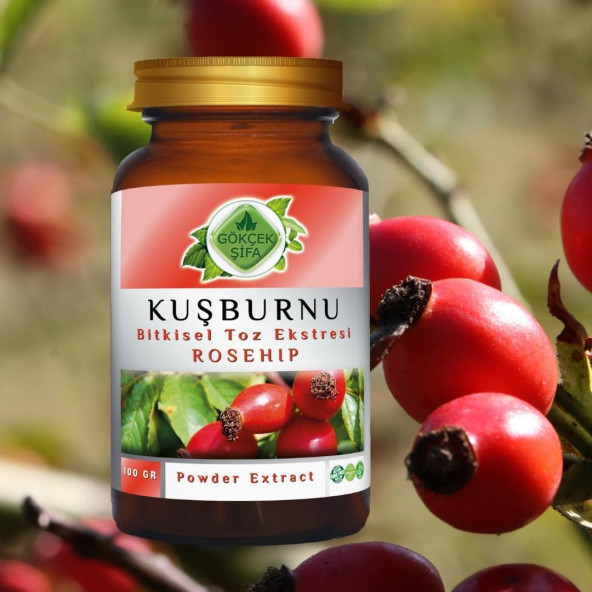 Kuşburnu Toz Ekstresi (Rosa canina L.)100 gr Cam Kavanoz - 2