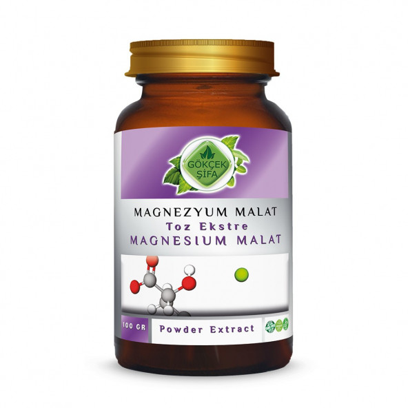 Magnezyum Malat Toz Ekstresi (Magnesium Malate)100 gr. Cam Kavanoz