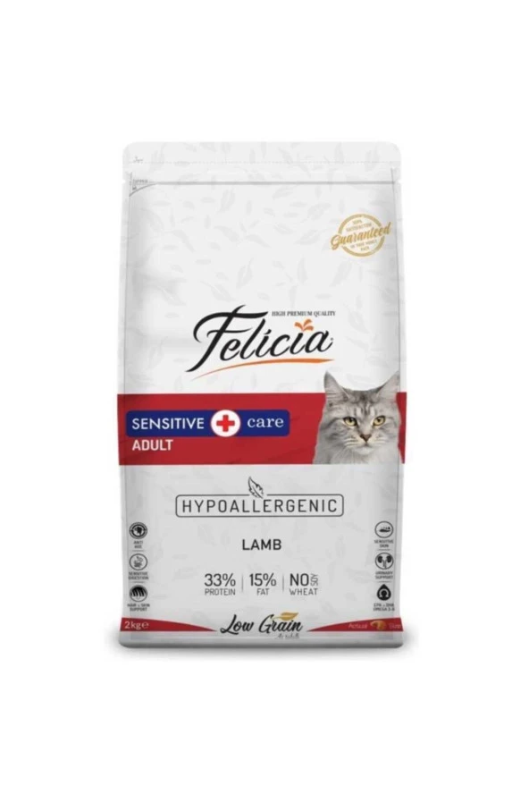 Felicia Az Tahıllı Kuzu Etli Yetişkin HypoAllergenic Kedi Maması 12 kg