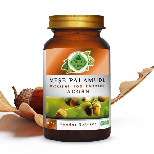 Meşe Palamudu Toz Ekstresi (Quercus Ithaburensis Subsp)30 gr Cam Kavanoz - 7