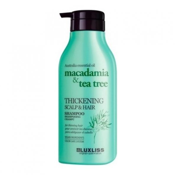 Luxliss Thickening Macadamia Tea Tree Thickening Scalp- Hair Shampoo 500 ml