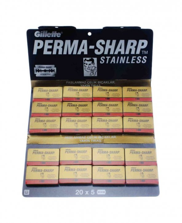 Perma Sharp Jilet 20li Paket 5li Jilet (100 adet jilet)