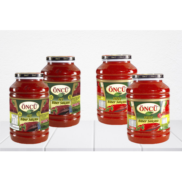 Öncü Acı-Tatlı Biber Salçası 4300 g 4 lü paket