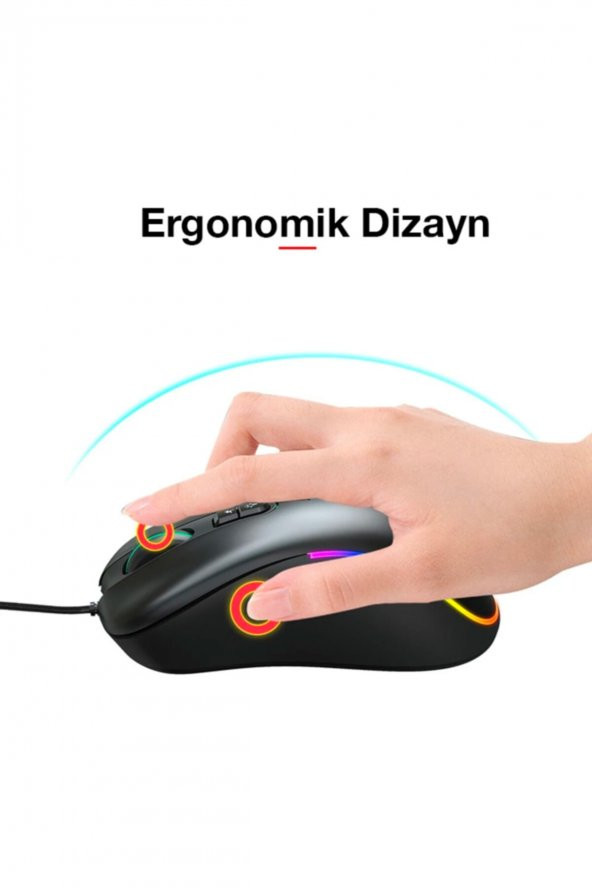 J900 Usb Kablolu Rgb Dpi Oyuncu Mouse Gaming Mouse - 5