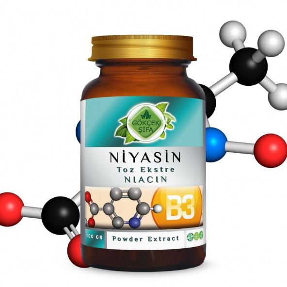 Niyasin Toz Ekstresi (Niacin Vitamin B3)100 gr. Cam Kavanoz - 2