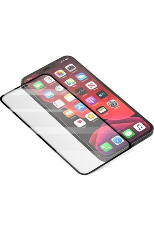 Best Iphone 12 / 12 Pro 6.1 9h 3d Tempered Full Cam Ekran Koruyucu Siyah - 2