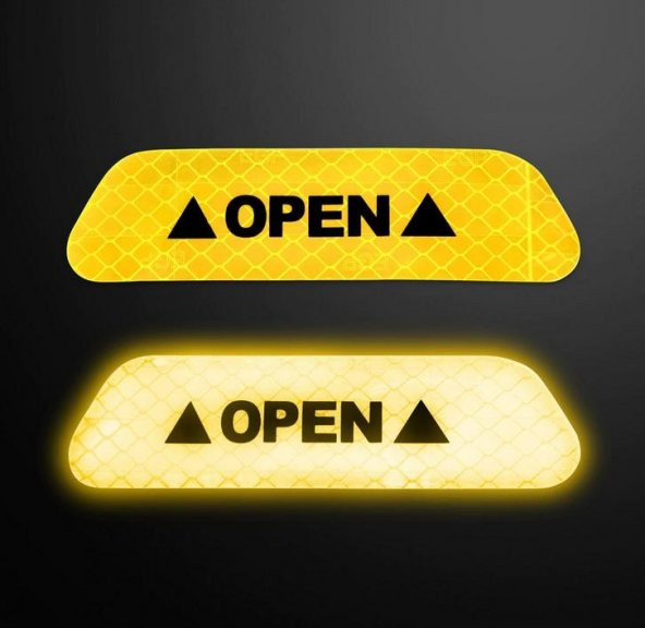 4 Adet Yapıştırmalı Sarı İkaz Reflektörü - 3