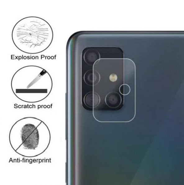 SAMSUNG GALAXY M51 TEMPERED CAM KAMERA KORUYUCU ŞEFFAF - 2