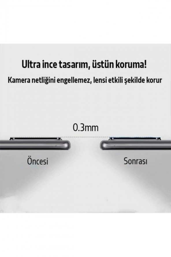Sm Galaxy A12-a42 Tempered Cam Kamera Koruyucu Şeffaf - 2