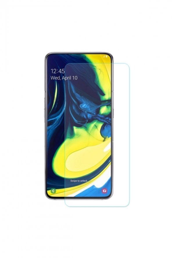 Ally Galaxy A80 Oleophobic Kaplama Tempered Kırılmaz Cam Ekran Koruyucu - Resim 2