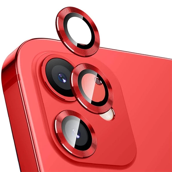 Apple iPhone 12 3D Metal Çerçeveli Kamera Lens Koruyucu - 5