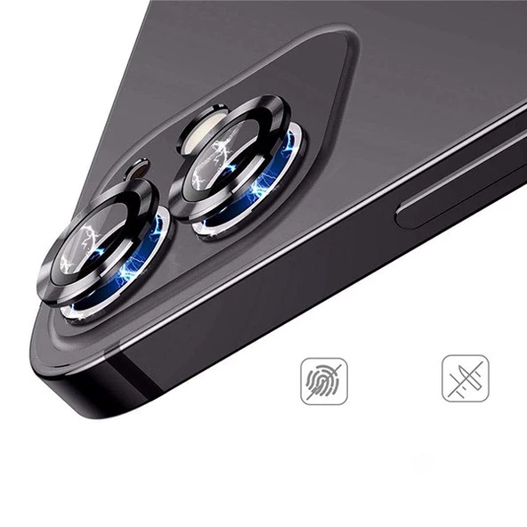 Apple iPhone 12 3D Metal Çerçeveli Kamera Lens Koruyucu - 7