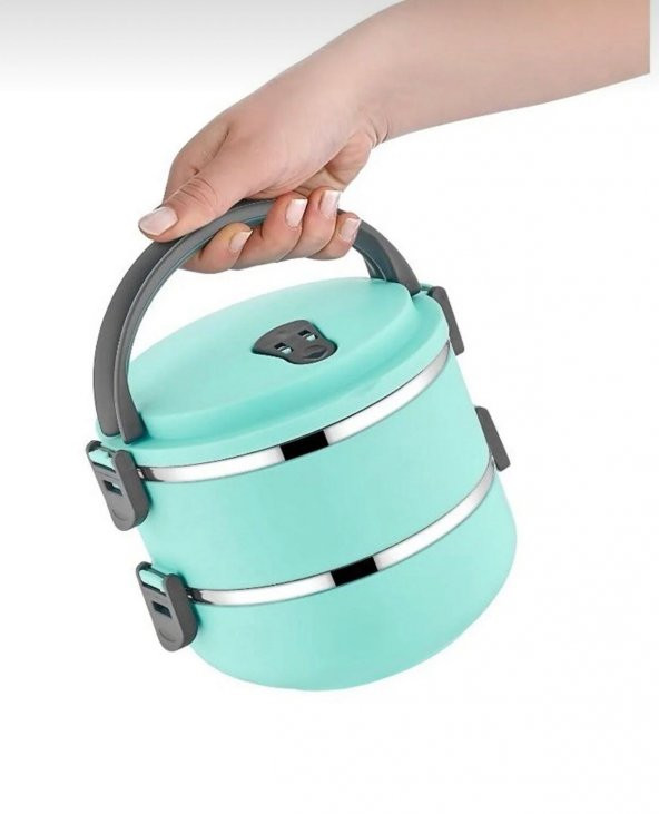 2 Katlı Sızdırmaz Yemek Termosu Sefer Tası Saklama - 3