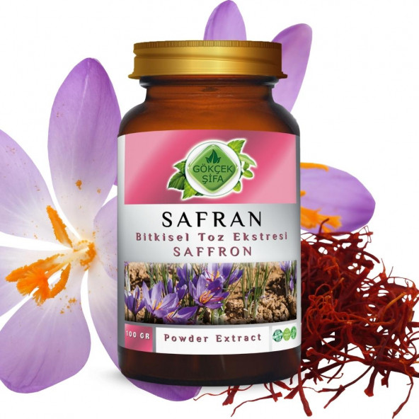 Safran Toz Ekstresi (Crocus Sativus L.)100 gr. Cam Kavanoz - 2
