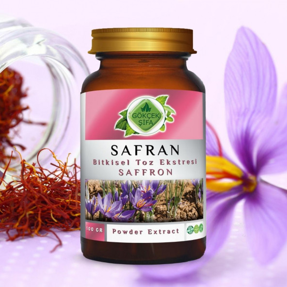 Safran Toz Ekstresi (Crocus Sativus L.)100 gr. Cam Kavanoz - 7