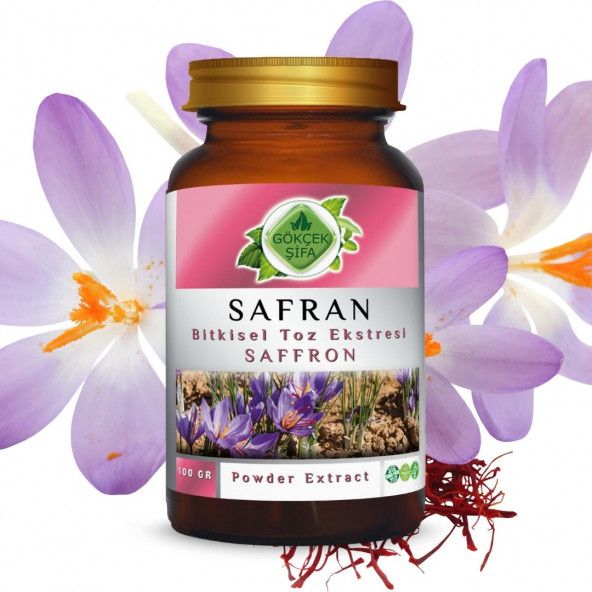 Safran Toz Ekstresi (Crocus Sativus L.)100 gr. Cam Kavanoz - 8