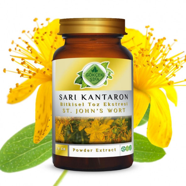 Sarı Kantaron Toz Ekstresi (Hypericum Perforatum)70 gr Cam Kavanoz - 6